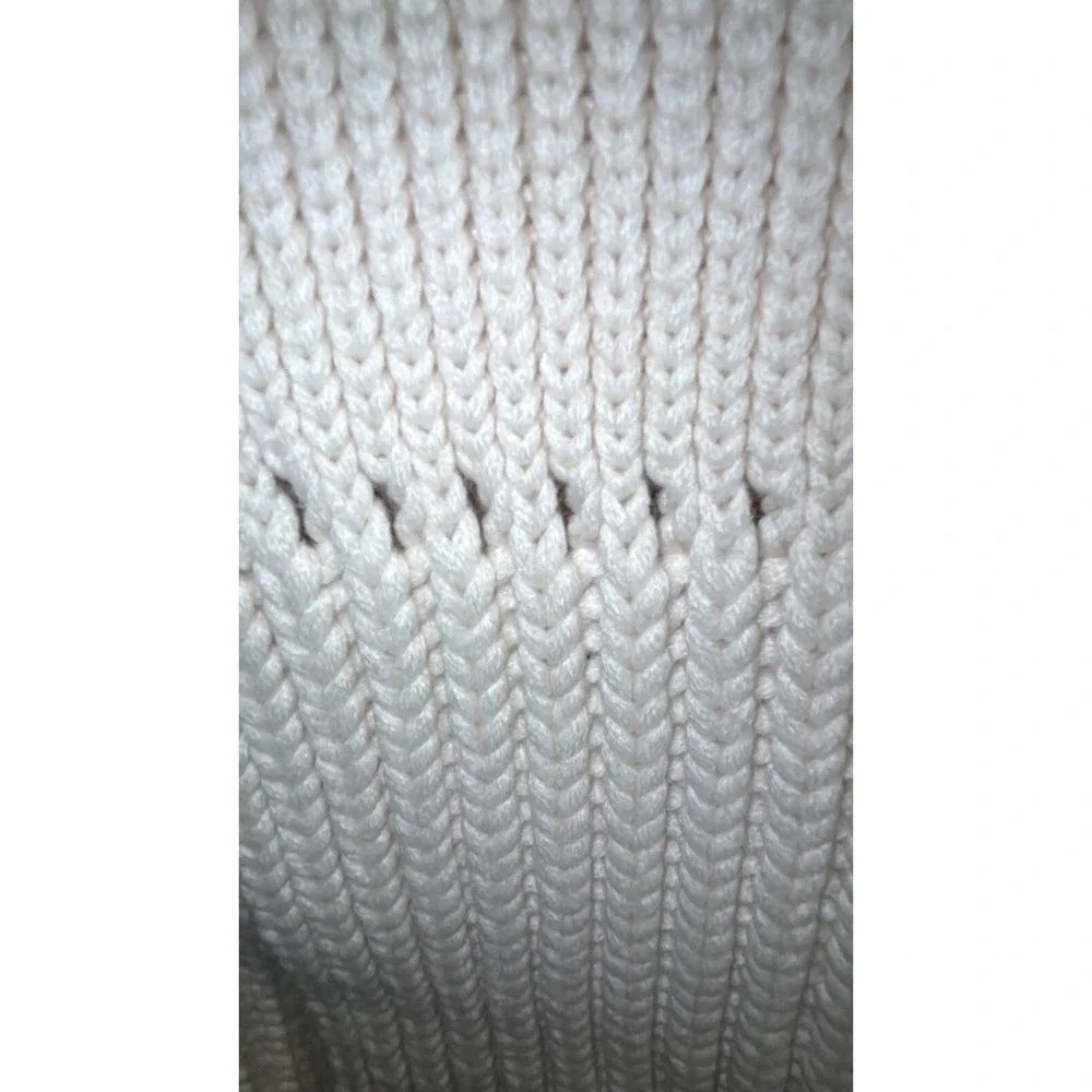 GAP Waffle Knit Wool Blend Winter Ivory Scarf, Substantial‎ Warm Scarf